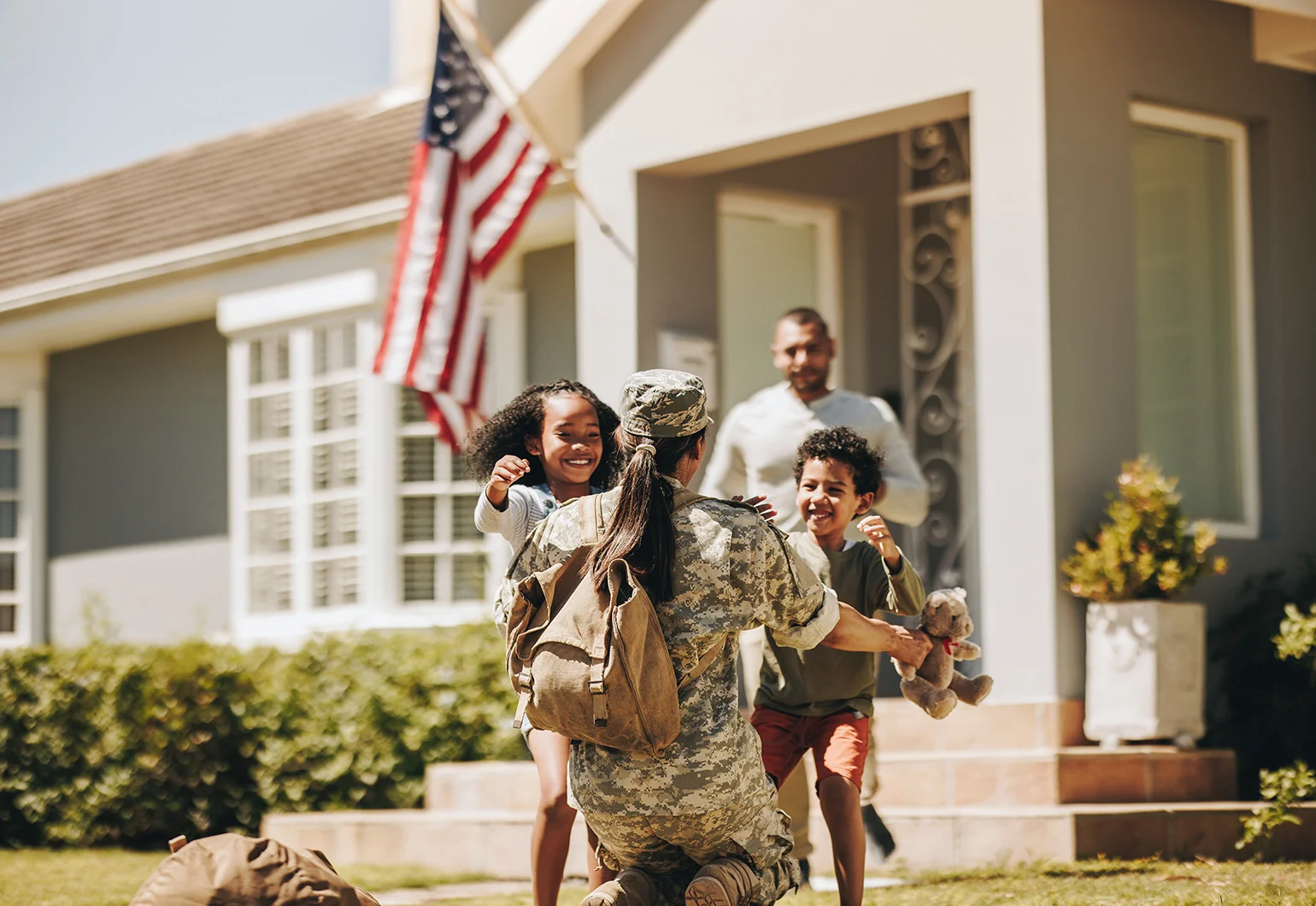 service women returning to home